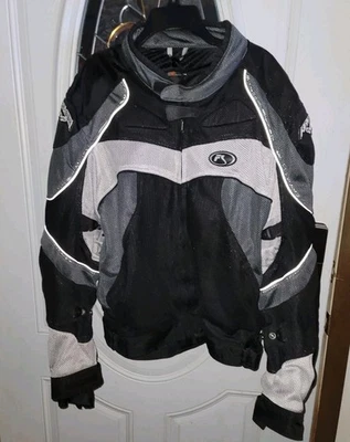 FS Fieldsheer Touring Motorcycle Jacket 0Heavily Padded Coat Black & Blue MOTO - Image 1 of 4