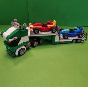 LEGO #31113 RACE CAR TRANSPORTER- TRUCK AND 2 RACE CARS COMPLETE- GREAT SHAPE