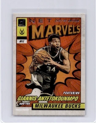 2021 - 22 Donruss Net Marvels Giannis Antetokounmpo 密尔沃基雄鹿队 #9 — 第 1/3 张图片