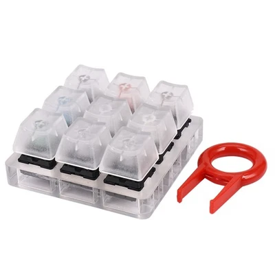 Acrylic Keyboard Tester 9 Clear Plastic Keycap Sampler for Cherry MX2964 - Image 1 of 4