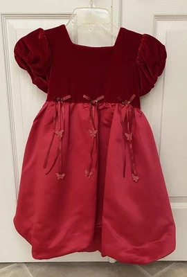 VTG Girls Red Speechless Special Occasion Holiday Party Velvet & Satin Dress  6X - Image 1 of 4
