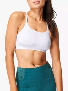 Sweaty Betty Ladies Foundation Seamless Yoga Bra White Small New - Picture 1 of 7