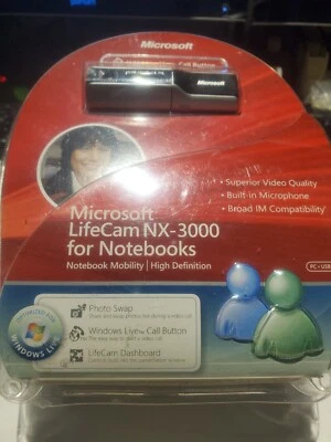 Microsoft LifeCam NX-3000 para portátiles WTB00001 Windows XP y Vista NUEVO Foto 1 de 4