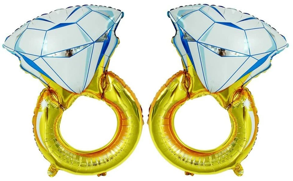 Anillo de compromiso de diamantes Mylar globos gigantes despedida de soltera Foto 1 de 1