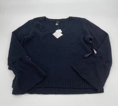 Suéter Rue21 Mujer Pequeño Azul Encaje Manga Campana Detalle Tejido Informal Preppy Nuevo Foto 1 de 4