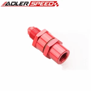 ADLERSPEED 3AN Male To Female Billet Turbo Oil Feed Line Filter 30 Micron Red US - Picture 1 of 3