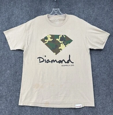 Diamond Supply Co. Camiseta Beige L Logo Camuflaje Hecha en EE. UU. Foto 1 de 4