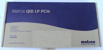 4 head  Matrox QID-E128LPAF PCIE 128 MB Quad Digital Analog Full Low Profile NEW - Image 1 of 4