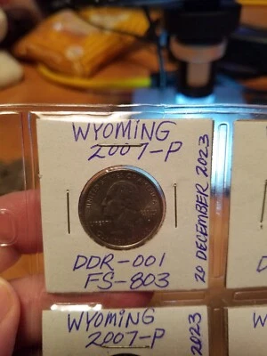 2007 P Wyoming State Quarter Doubled Die Reverse #DDR-001 - Image 1 of 3