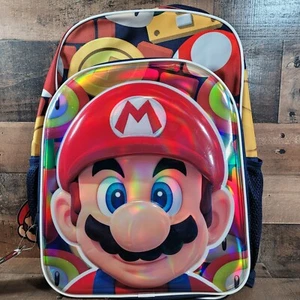 Super Mario 17” Backpack With Laptop Sleeve 2021 Book Bag New Design Nintendo - Picture 1 of 5