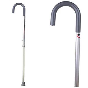 Carex Cane for Men - Men's Round Handle Silver Cane - Adjustable Walking Cane - Picture 1 of 4