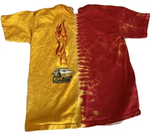 Vintage Disney World Test Track XL Tie Dye T Shirt Flames Epcot Race Car RARE - Picture 1 of 3