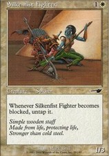 4x Silkenfist Fighter MTG Nemesis NM Magic Regular