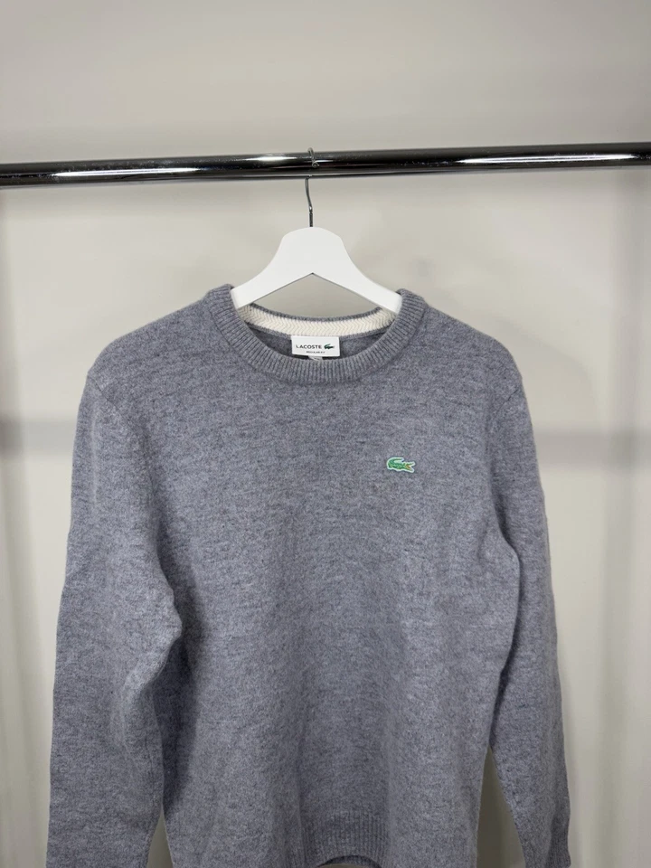 Suéter grande gris cachemir Lacoste Foto 1 de 3