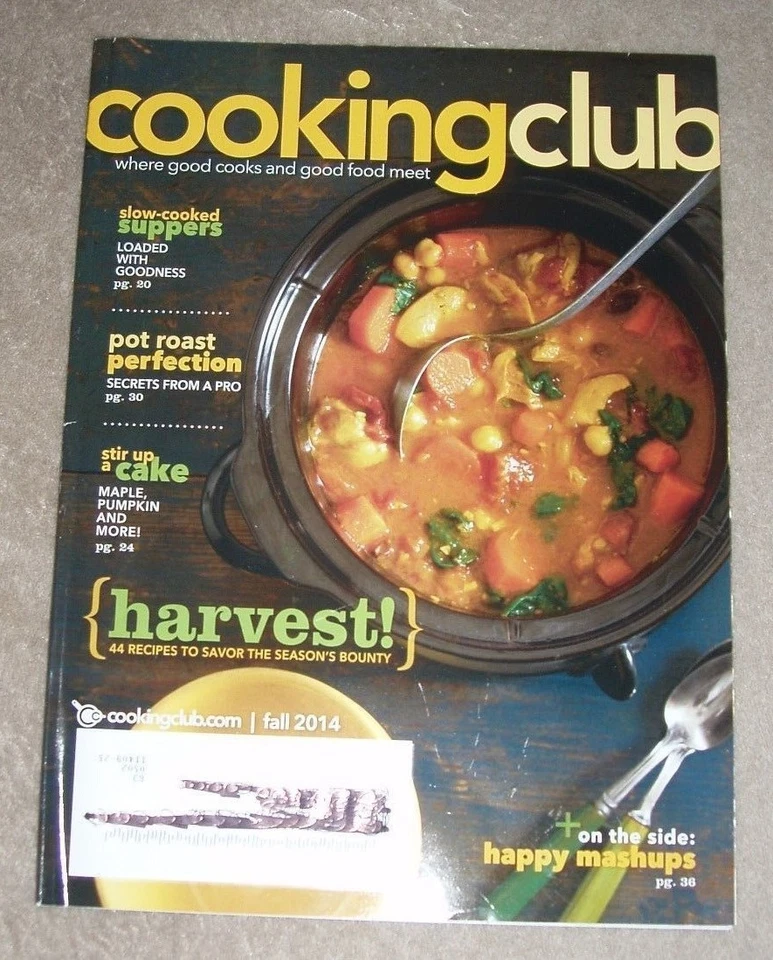 Cooking Club Magazine Fall 2014 Slow Cooked Suppers - 44 Recipes Harvest - Image 1 of 1