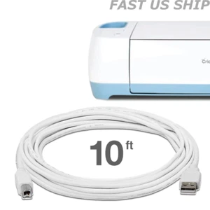 Longer 10ft Quality White Lead Wire Cord USB Cable for Cricut Explore Air - Picture 1 of 4