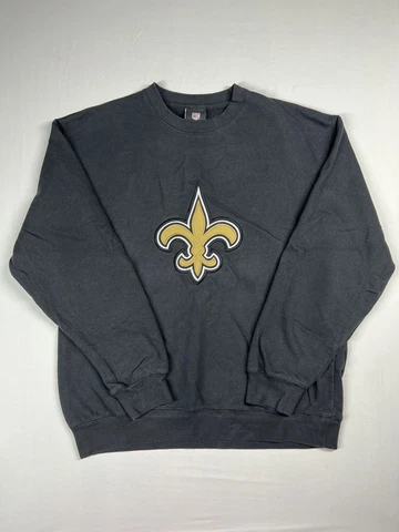 New Orleans Saints Men's NFL Team Apparel Light Weight Crew Neck Sweatshirt M Cover