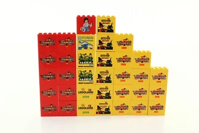 Lego 34x Brick Promotional Set Brick 2 x 4 x 3 with LEGO Fabrik LEGOLAND Pattern - Image 1 of 3