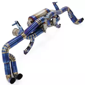 FITS 07-15 R8 V8 4.2L Titanium Valved Performance Exhaust 3" X Pipe to Quad 2.5" - Picture 1 of 11
