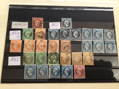 Sellos usados Francia 1849 de un franco a 1862 A12902 Foto 1 de 4