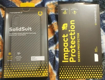 Funda y protector de pantalla para teléfono Rhinoshield Solidsuit Apple iPhone X Foto 1 de 4