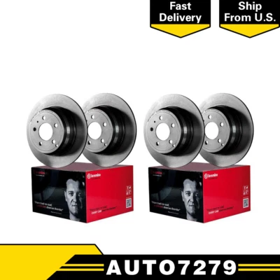 Rotores de freno delanteros y traseros recubiertos Brembo OE para Mercedes-Benz S550 2007 2008-2011 Foto 1 de 4