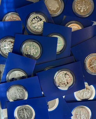 2022 S (50) DIME PROOF COINS IN MINT PLASTIC Cover