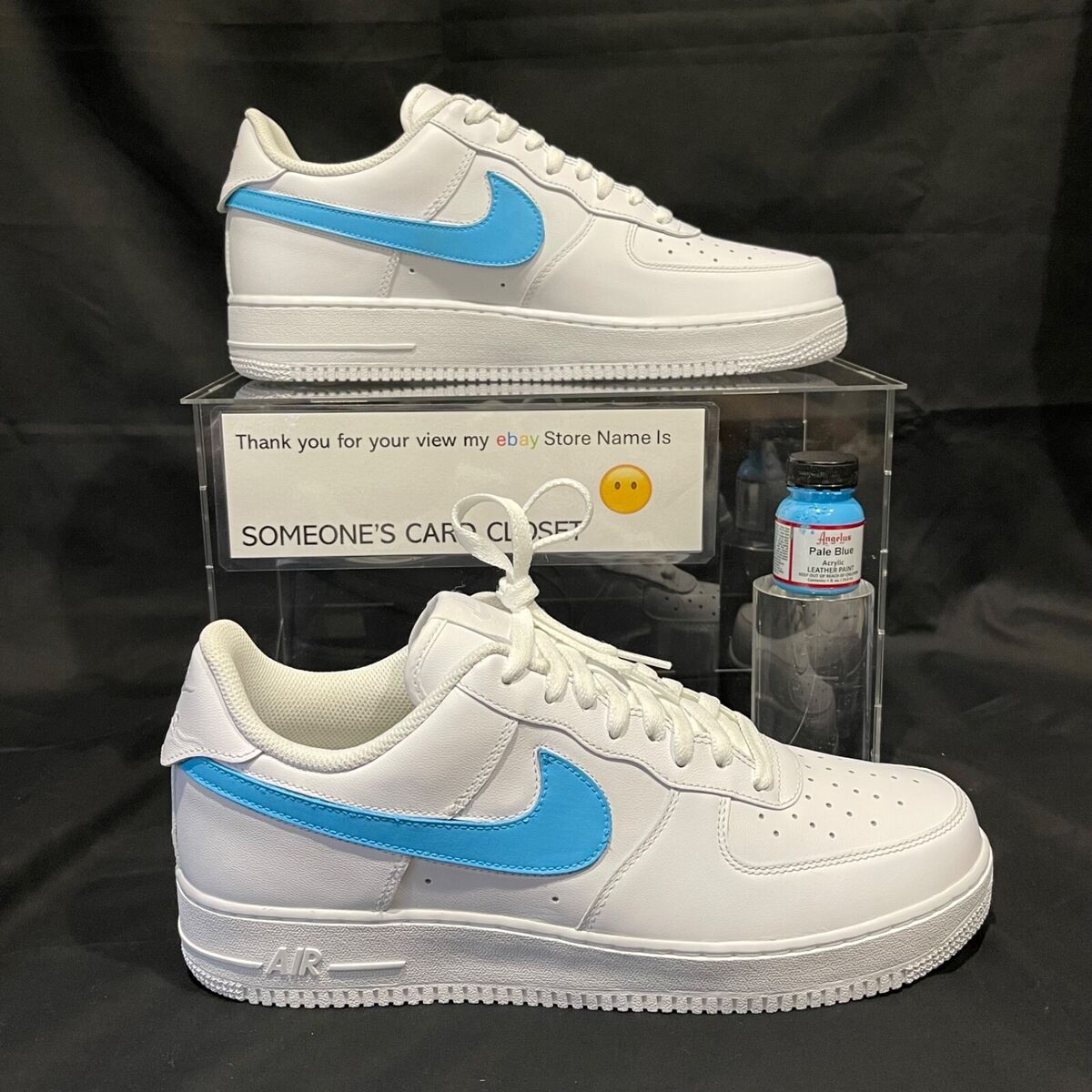 スニーカー Nike Air Force 1 Low Reflective Swoosh White Blue Nike Air Force 1 Low Reflective Swoosh for Sale