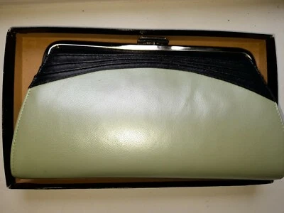 BOXED JACQUES VERT HANDBAG / CLUTCH BAG - COLOUR: EAU DE NIL - VERY GOOD COND - Image 1 of 4