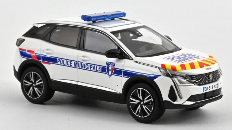 Norev PEUGEOT 3008 2023 POLICE MUNICIPALE WITH RED & YELLOW STRIPING 1:43 - Immagine 1 di 1