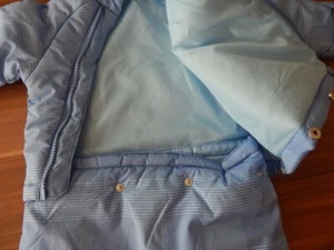 Wagenanzug - Winteranzug - Fußsack Babyschale zweiteilig Gr.68 hellblau - Bild 1 von 5