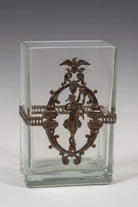 Modernist vase. Glass, metal. Portugal, Topazio  Casquinha, circa 1900. - Picture 1 of 5