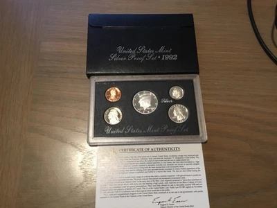 1992-S Silver Mint Proof 5 Coin Set in OGP with COA, Starting at Scrap, WOW! #2 - Image 1 of 4
