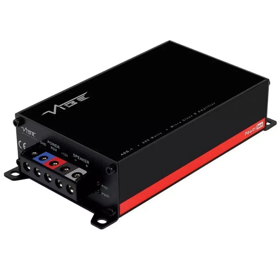 VIBE Powerbox 400.1 800W Max 400 Rms Class D Mono Micro Bass Amplifier - Black - Image 1 of 1