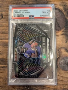 2023 Panini Obsidian Lamar Jackson Vitreous Die Cut SSP Case Hit PSA 10 Gem MINT - Picture 1 of 1
