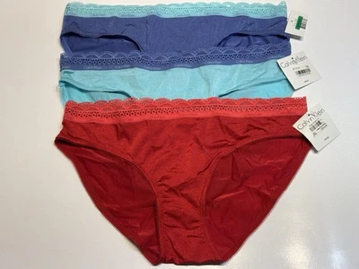 NUEVO CON ETIQUETAS 3 pares de bragas de bikini Calvin Klein talla L estilo D3378 multicolor Foto 1 de 4