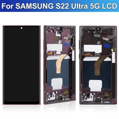 LCD OLED Display Touch Screen For Samsung Galaxy S22 Ultra 5G S908 5G With Frame - Image 1 of 4