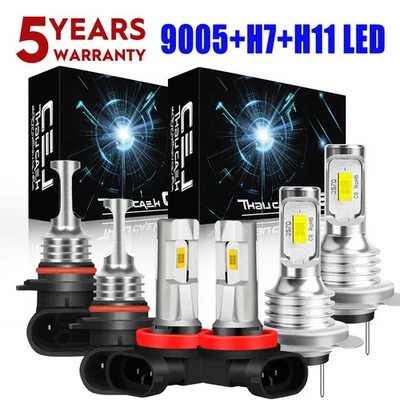 For Mazda 6 Sedan 4-Door 2011 2012 2013 LED Headlight High Low + Fog Light Bulbs - Image 1 of 4