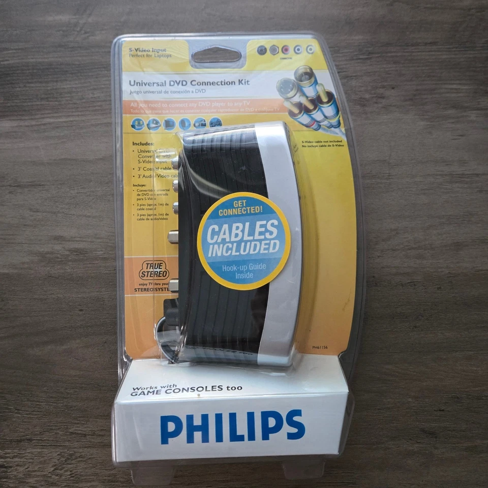 Philips Universal DVD Connection Kit Cables Included 4 DVD TV Game Consoles NEW - Image 1 of 4