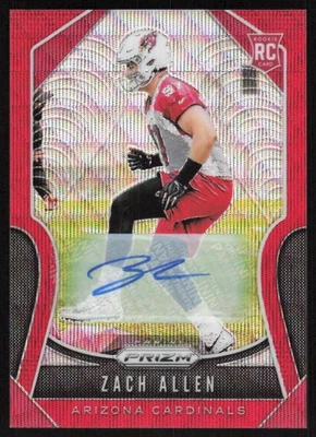 2019 Panini Prizm Rookie Auto Red Wave #389 Zach Allen /149 Arizona Cardinals - Image 1 of 2
