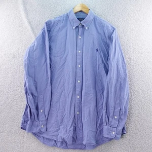 Polo Ralph Lauren Classic Fit Button Down Shirt Mens Size L Blue Long Sleeve - Picture 1 of 7