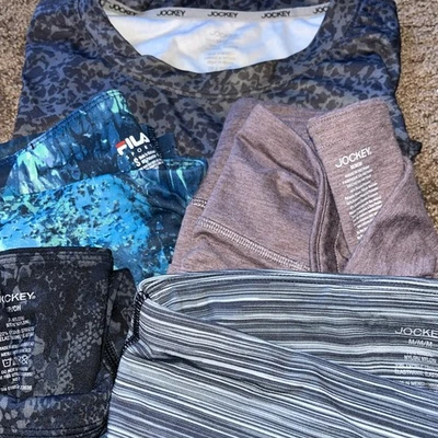 Lot of 5 Women’s Small Multicolor Jockey Legging Activewear Pants/1 Shirt ** - Image 1 of 4