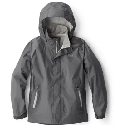 Boys Girls Kids L 14/16 REI Co-op Rainwall Jacket Rain Hooded Gray Packable Coat - Image 1 of 4