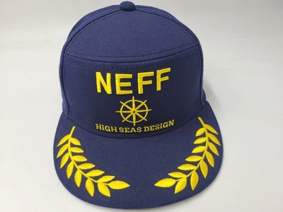 Neff High Seas Diseño Huevos Revueltos Hojas Doradas Snapback Sombrero Gorra Mezcla de Lana Hombres Foto 1 de 4