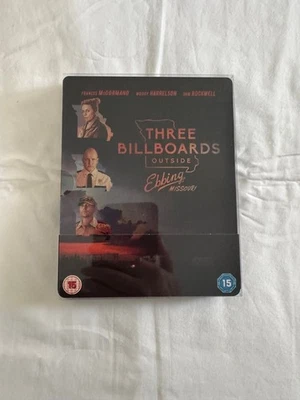THREE BILLBOARDS OUTSIDE EBBING MISSOURI - UK EXCLUSIVE BLU RAY STEELBOOK - MINT - Image 1 of 4