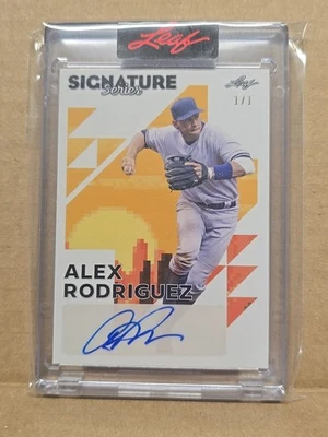 2023 Leaf Signature Series 1/1 Alex Rodriguez Auto BA-AR3 - Image 1 of 2