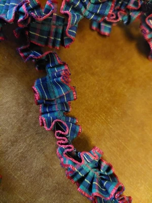 Galon écossais froncé largeur 25 mm vendu au mètre - Photo 1/3