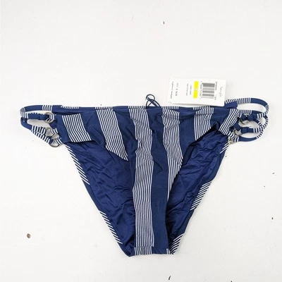 Splendid Navy Stripe Bikini Bottoms - Medium Women's - Image 1 of 4
