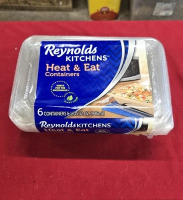 Contenedores de calor y alimentación Reynolds Kitchens paquete de 6, capacidad de 32 oz (946 ml) Foto 1 de 3