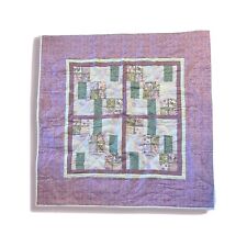patchwork quilt hand made vintage 38” X 38”